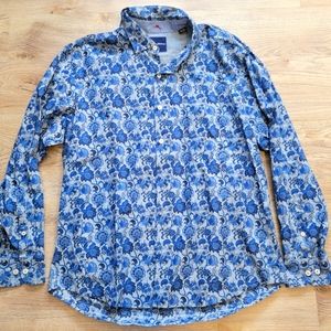 Tommy Bahama Blue Floral Button-Down Shirt